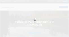 Desktop Screenshot of palisadesparkapartments.com