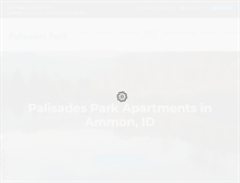 Tablet Screenshot of palisadesparkapartments.com